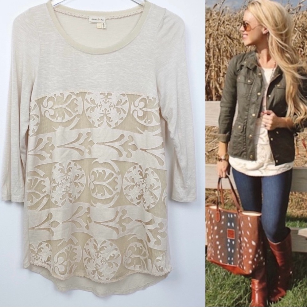 Anthropologie Meadow Rue Boat Neck Blouse